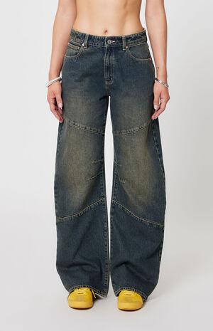 95 Paneled Low Rise Baggy Jeans image number 1