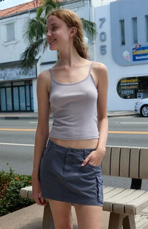 Lavender Skylar Striped Tank Top image number 1