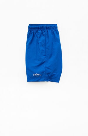 Electric Blue Collegiate Solid 6.5" Swim Trunks image number 3