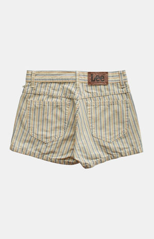 2000s Striped Y2K Lee Low Rise Shorts image number 2