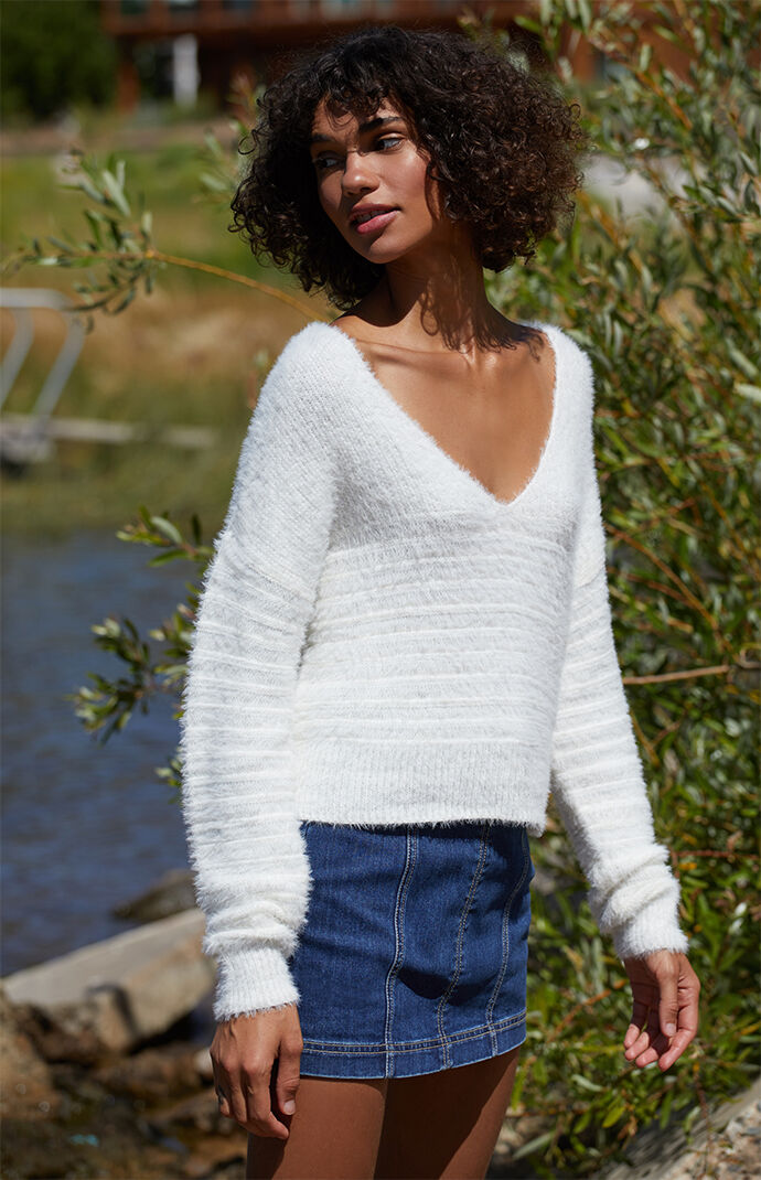 Fuzzy Horizontal Dolman Sweater