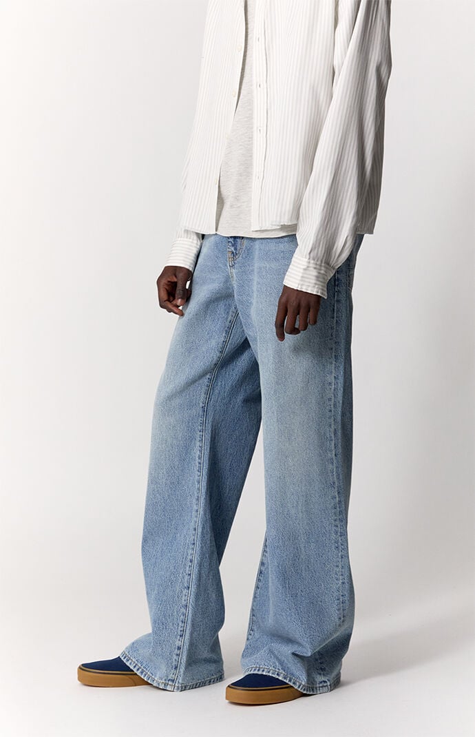 Pacsun Bennet Baggy Flare Jeans Light Blue