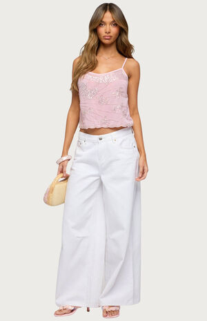 Bead and Sequin Chiffon Tank Top image number 5