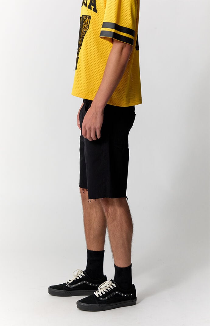 Pacsun Harrison Cutoff Baggy Jean Shorts Stretch Black
