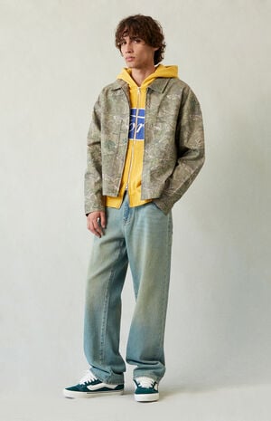 Dylan Baggy Jeans Light Blue Green Tinted