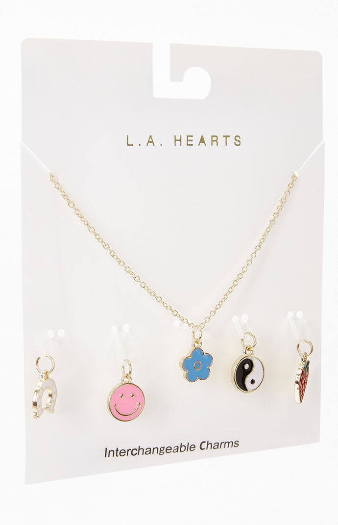 LA Hearts Peace Interchangeable Charm Necklace PacSun