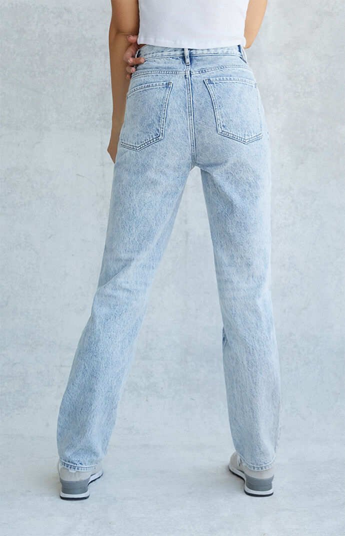 pacsun light blue dad distressed jeans