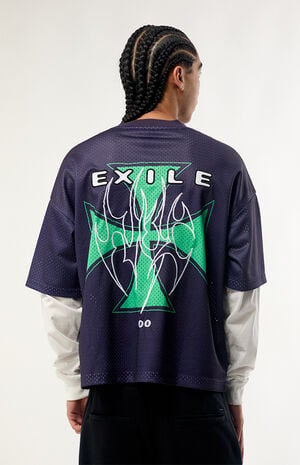 No Life Layered Long Sleeve Football Jersey image number 2