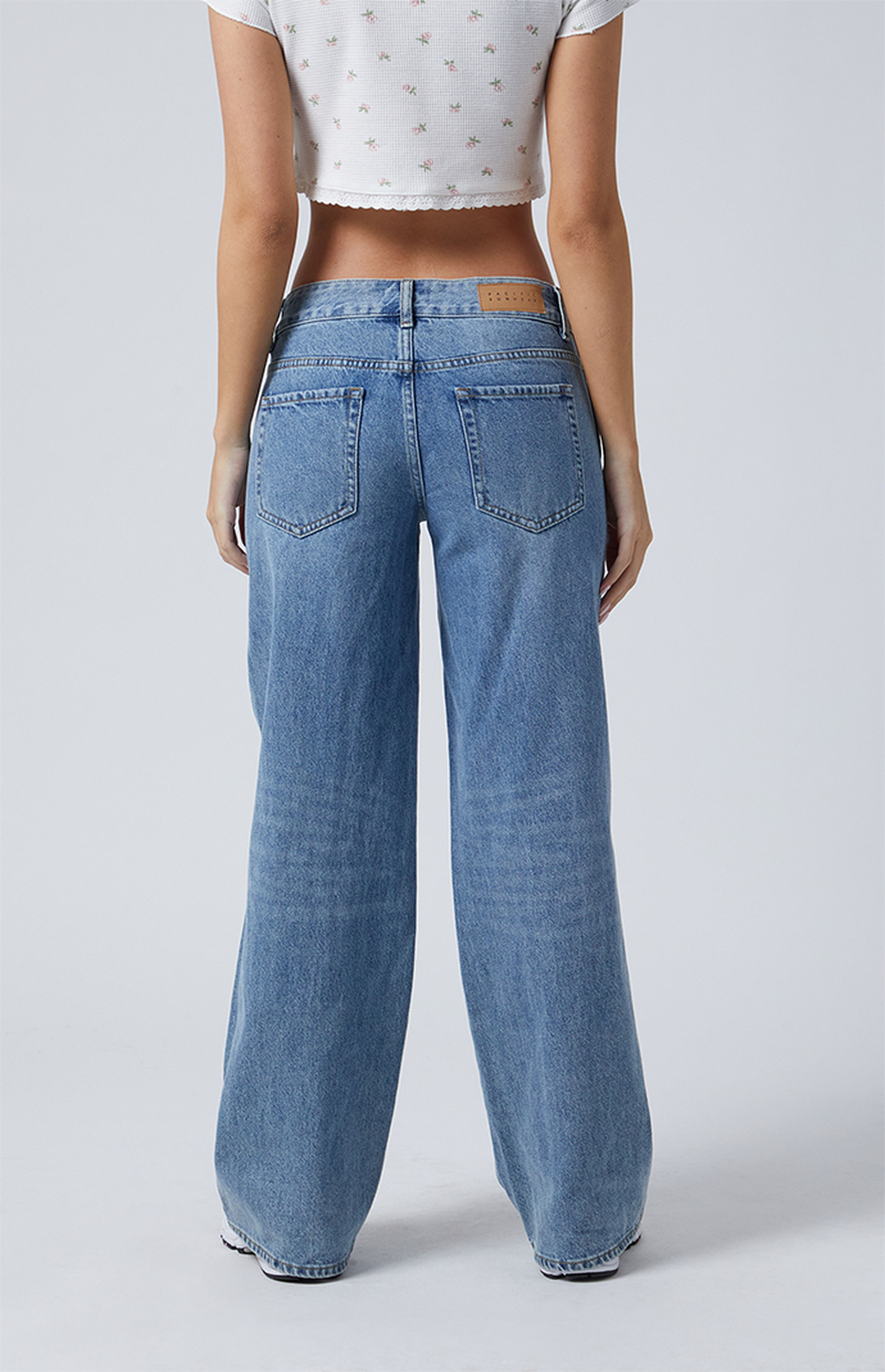 PacSun Eco Medium Indigo Low Rise Baggy Jeans PacSun