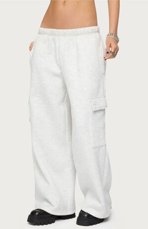 Petite Wide Leg Cargo Sweatpants image number 2