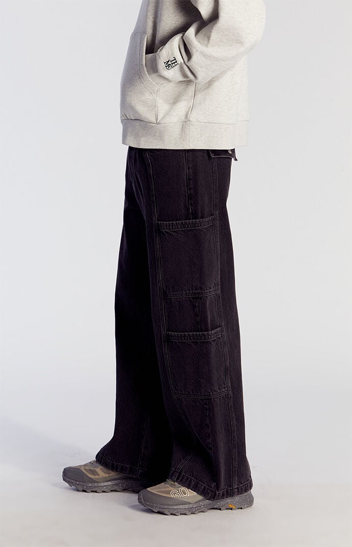 Pacsun Black Cargo Extreme Baggy Jeans | PacSun