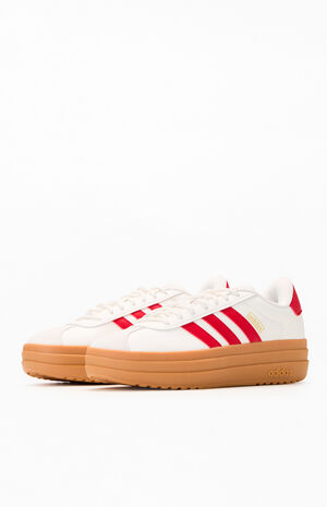 Women's White & Red VL Court Bold Sneakers image number 2