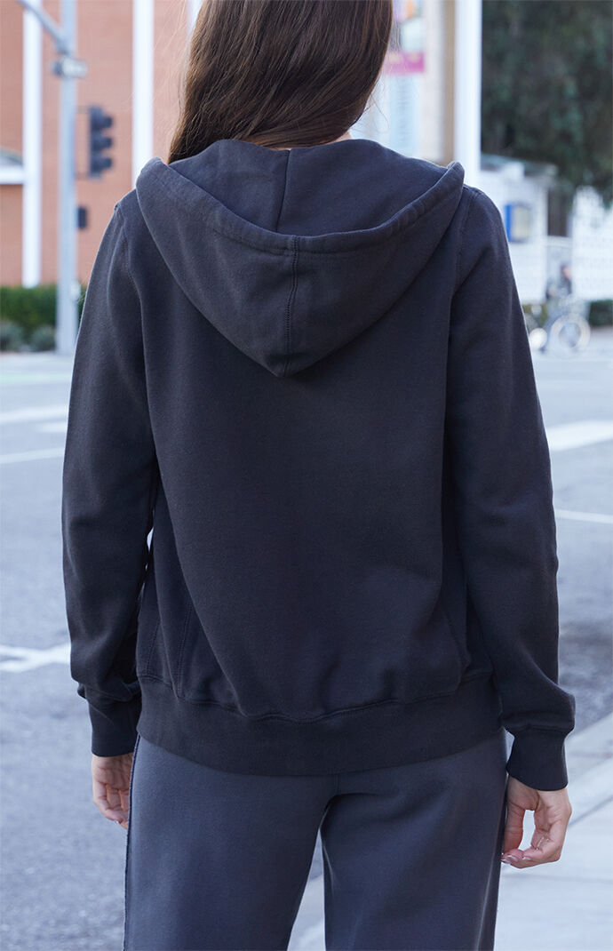 John Galt Black Zip Up Hoodie