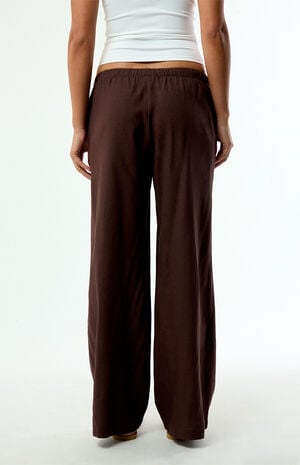 Alisa Linen Pull-On Baggy Pants image number 4