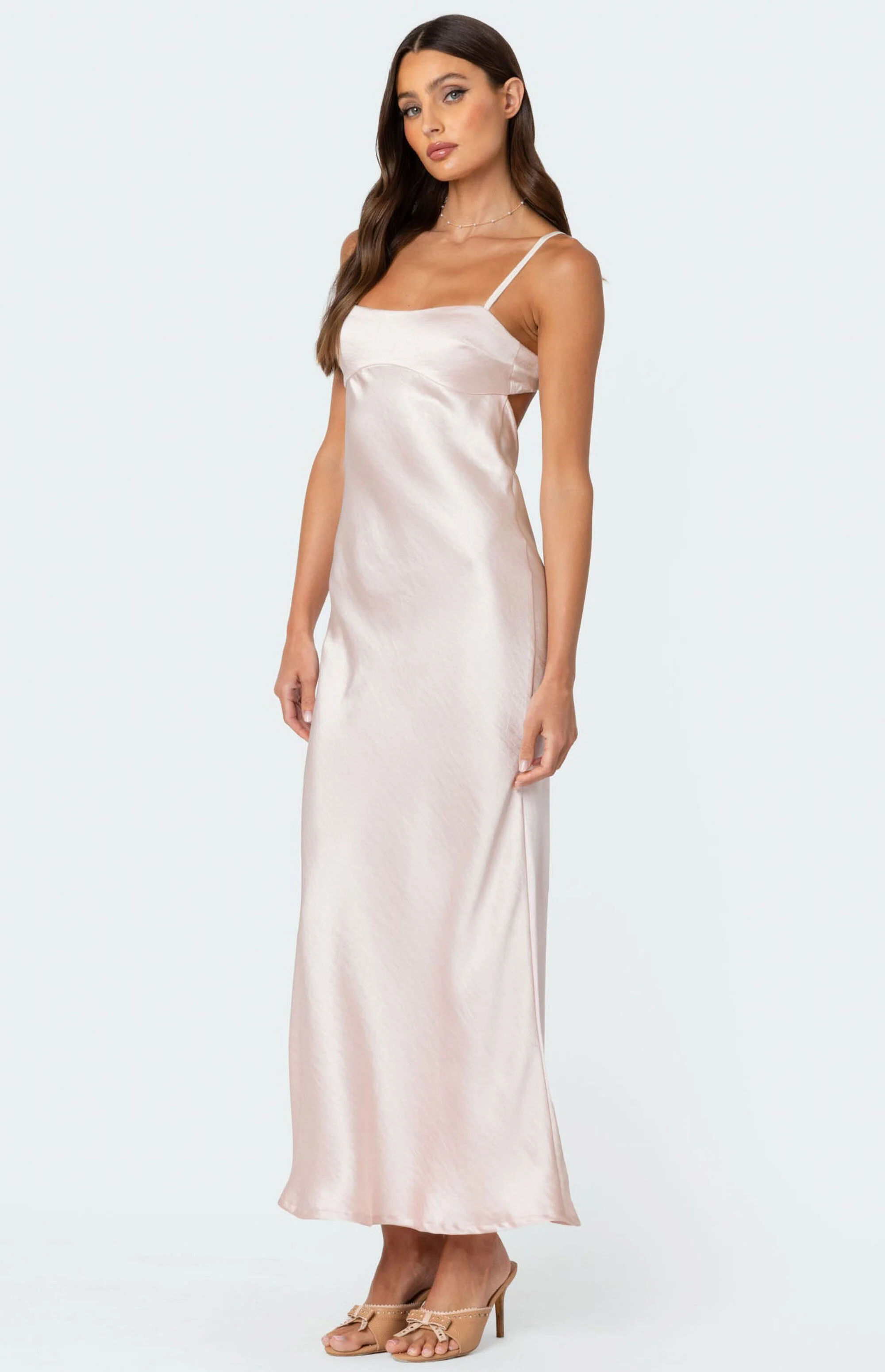 Open-Back Knit Maxi Dress – Elegant Evening, Resort & City Wear