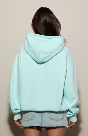 Mint Ultra Soft Fleece Core Washed Pullover Hoodie image number 4