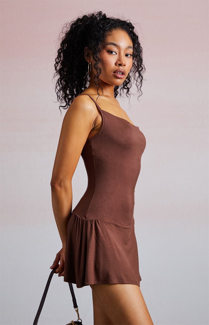 Third Charm Luna Draped Knit Mini Dress | PacSun