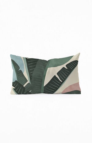 Beige Plant Medium Oblong Throw Pillow image number 1