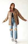 Oversized Plaid Shacket Oversized Plaid Shacket image number null