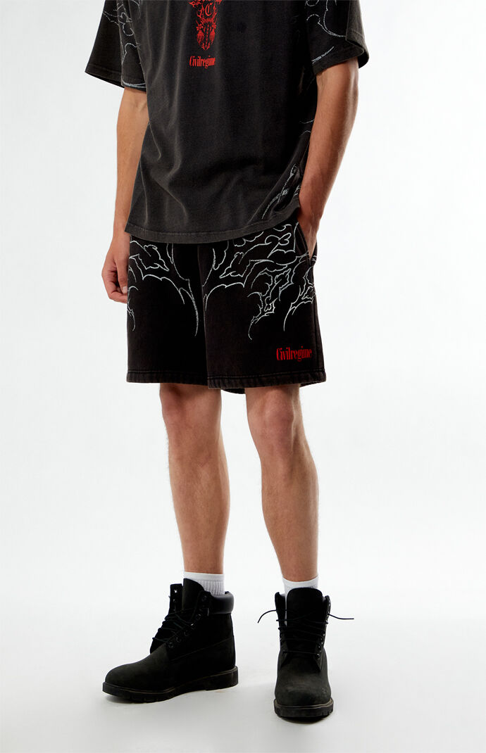 Civil Black Sin Fleece Sweat Shorts