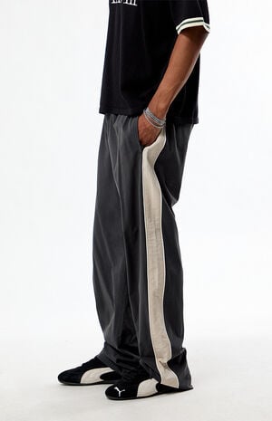 Black Baggy Track Pants image number 3