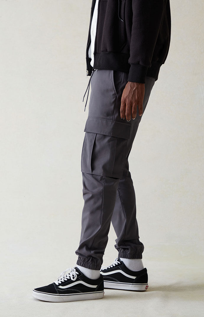 PacSun Performance Gray Slim Cargo Joggers PacSun