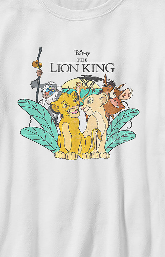 Pacsun Kids Lion King Group T Shirt in White Size Medium