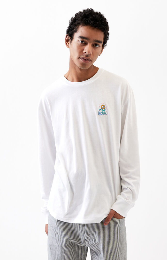 Embroidered Good Vibes Long Sleeve T-Shirt