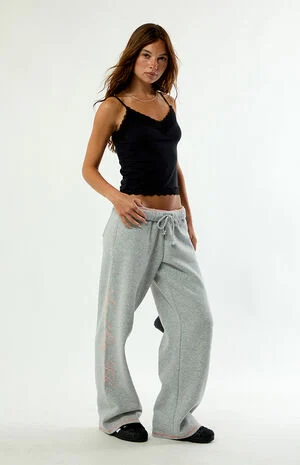 Coverstitch Baggy Sweatpants image number 1
