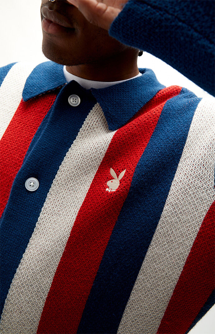 Playboy By PacSun Striped Button Cardigan PacSun