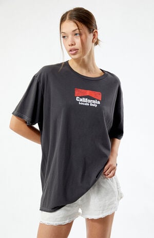 California Locals Only Oversized T-Shirt image number 1