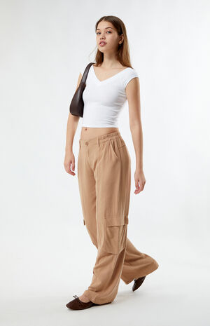 Linen Cargo Pants image number 1