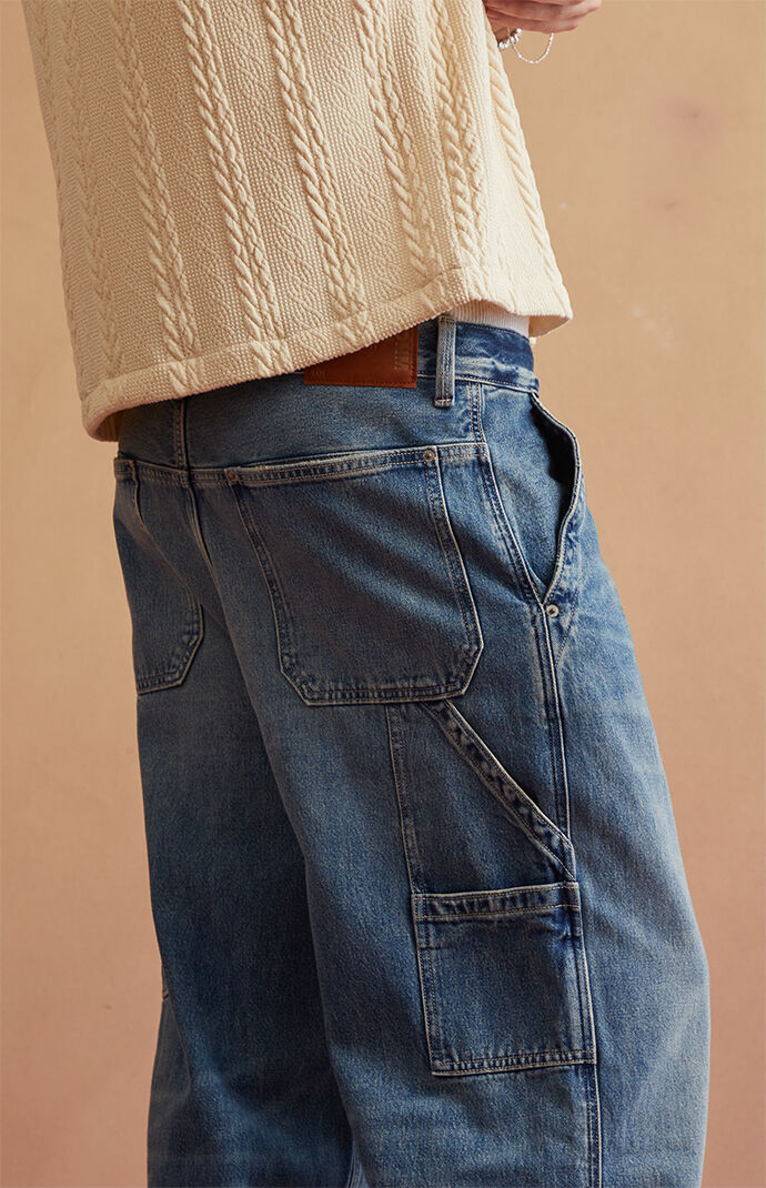 RARE DNM EDIT Dark Blue Carpenter Extreme Baggy Jeans | PacSun