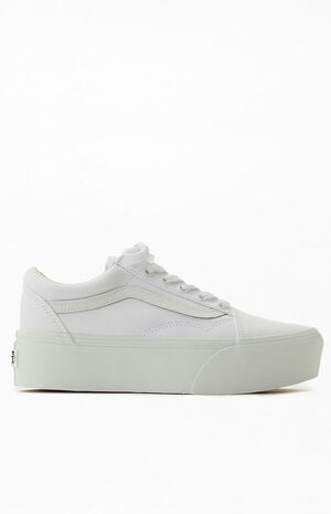 White Canvas Old Skool Stackform Sneakers image number 1
