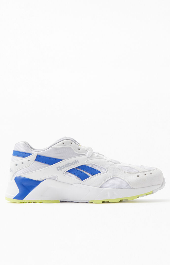 White & Blue Aztrek Shoes