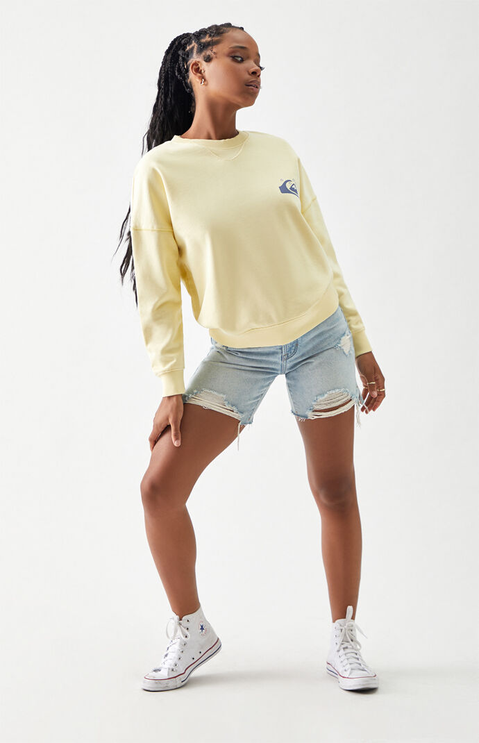 Quiksilver Oversized Crew Neck Sweatshirt PacSun