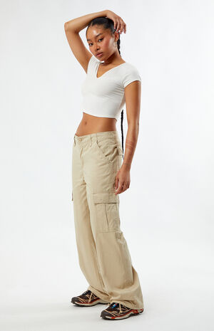 Tan '94 Baggy Cargo Pants image number 1