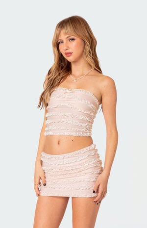 Izzy Ruffled Strapless Top image number 1