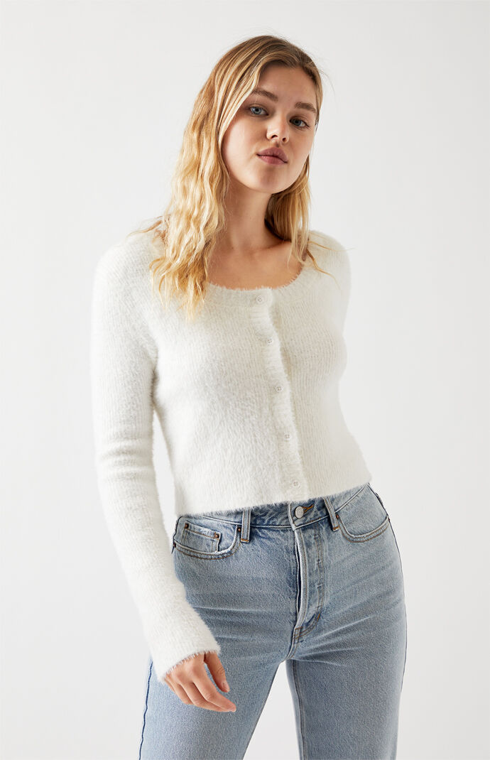 kendall and kylie fuzzy cardigan