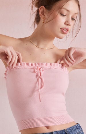Ruffle Edge Tube Top image number 1