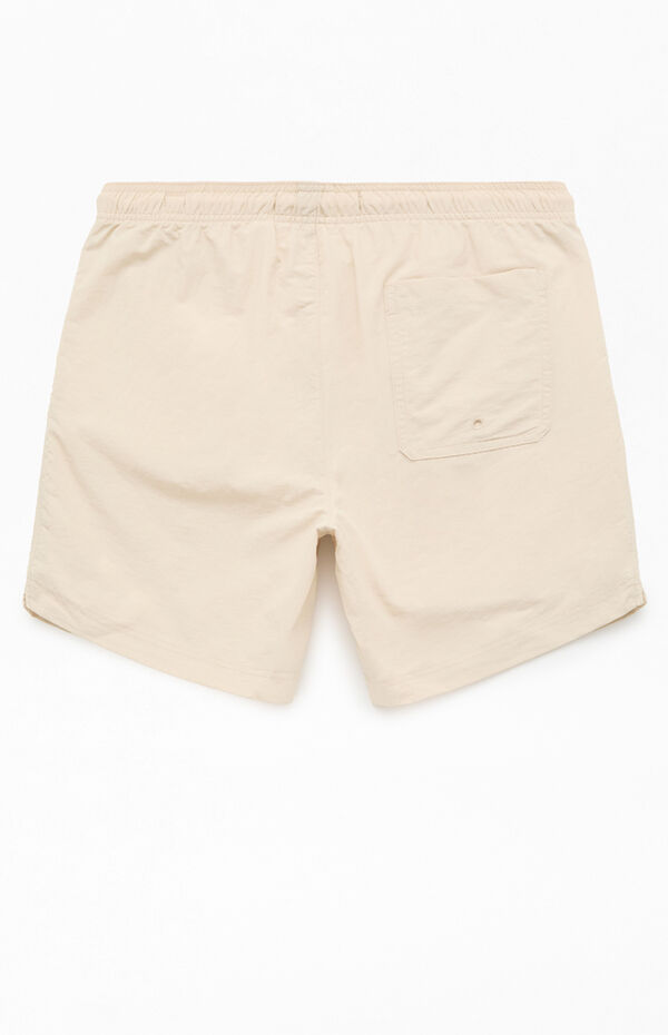 Pacsun Oatmeal Solid Collegiate 6.5" Swim Trunks