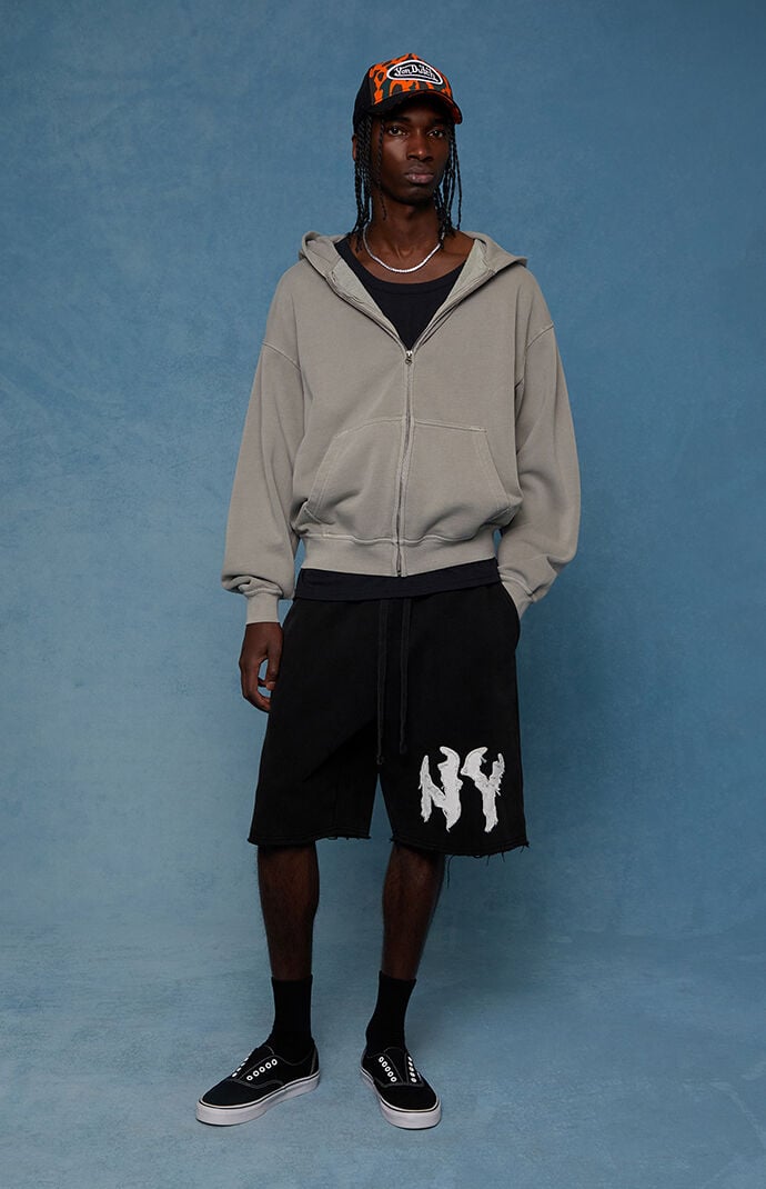 UNKNOWN NY Raw Applique Baggy Sweat Shorts