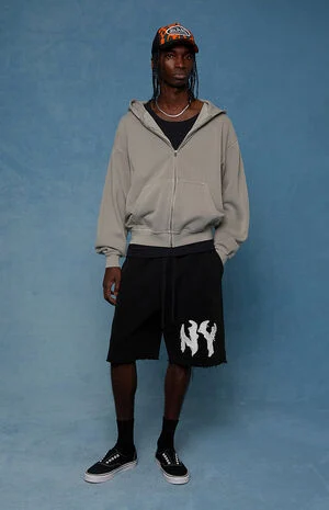NY Raw Applique Baggy&nbsp;Sweat Shorts image number 2