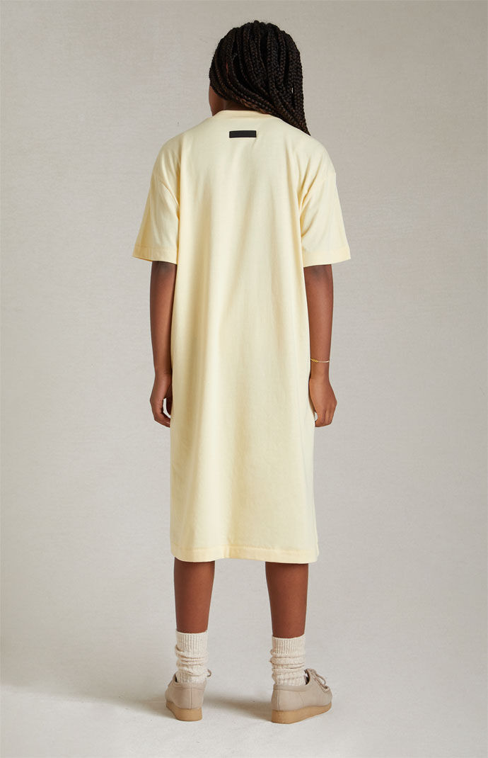 Kids Fear of God Essentials Garden Yellow 3/4 Sleeve T-Shirt