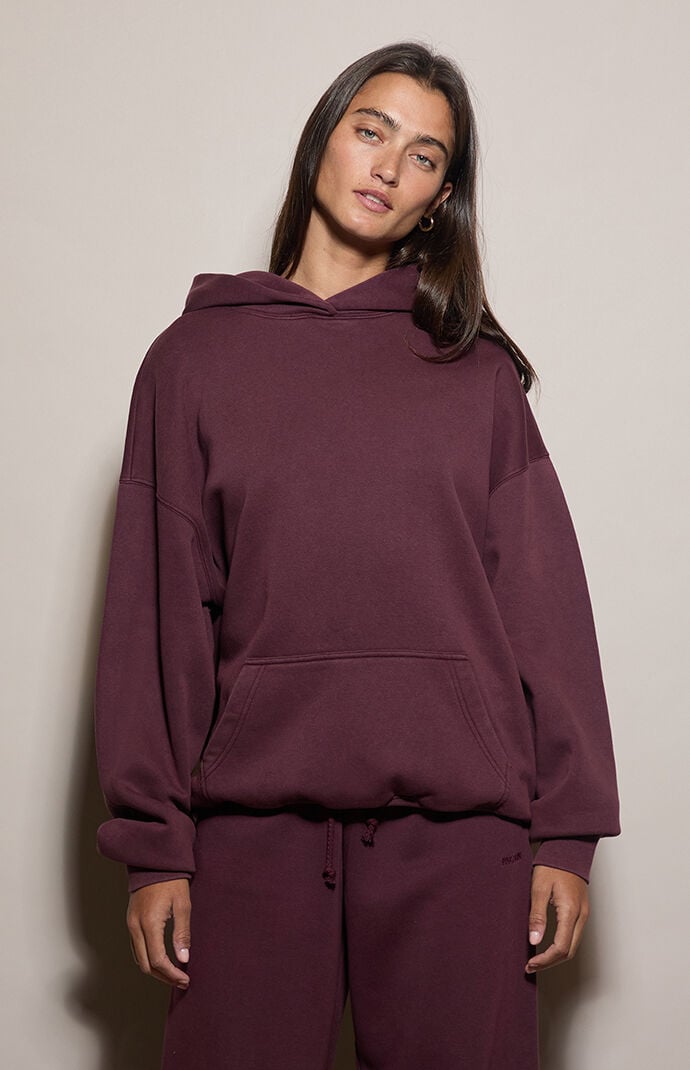 Pacsun Burgundy Ultra Soft Fleece Hoodie
