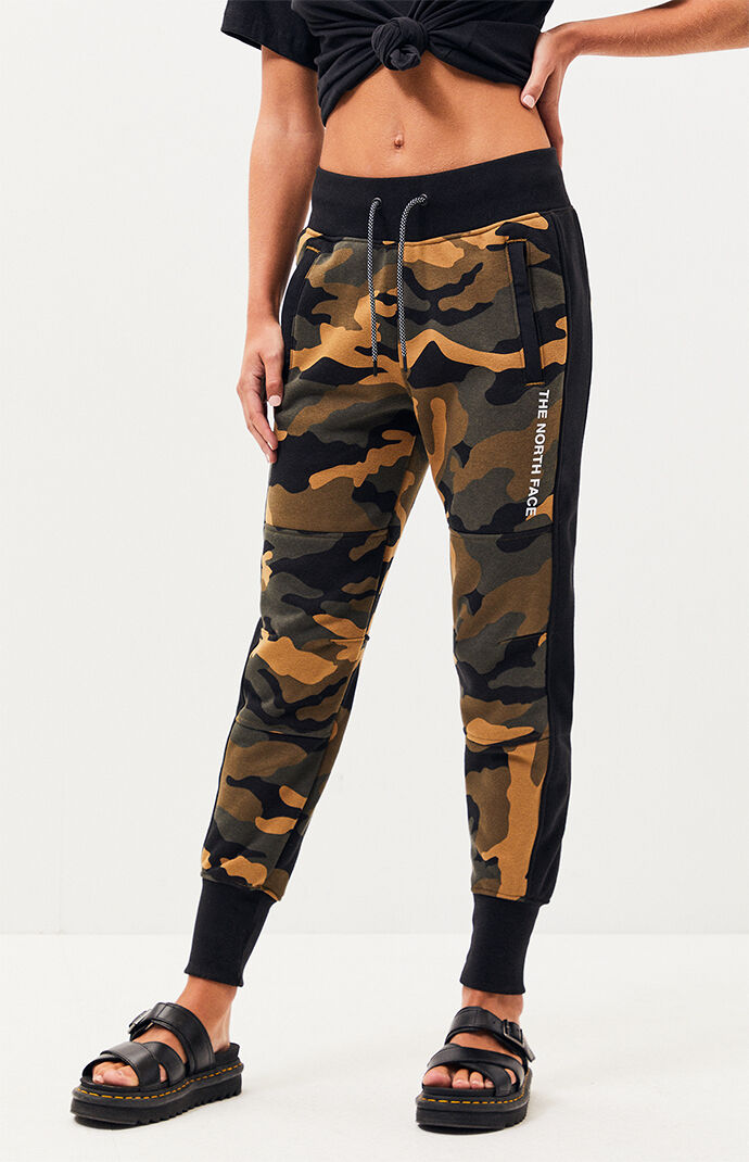 north face sweatpants camo