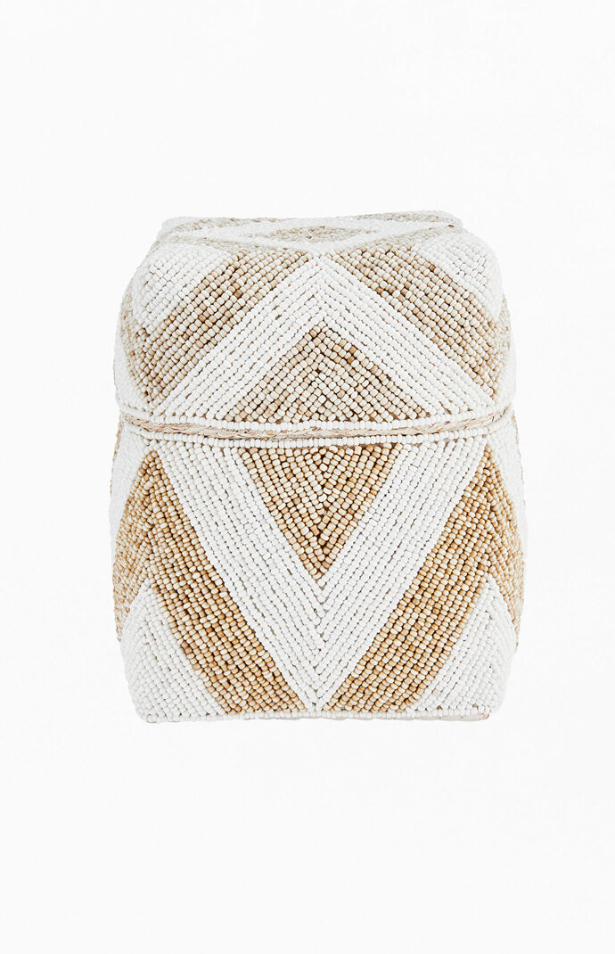Small Diamond Pattern Beaded Basket