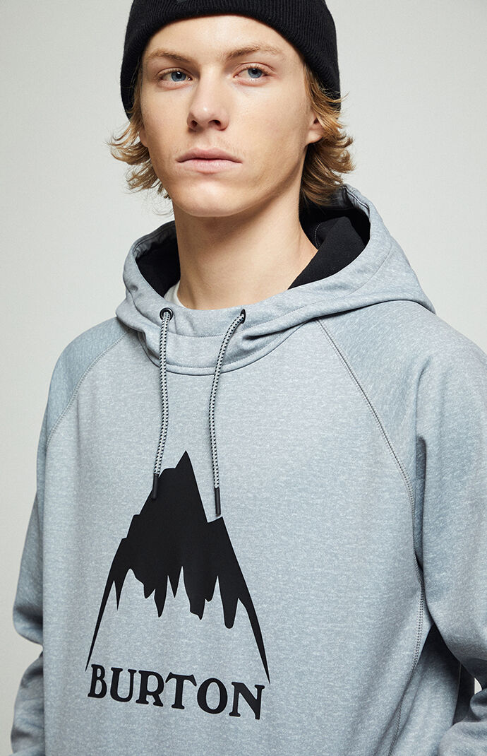 Heather Grey Crown Bonded Pullover Hoodie