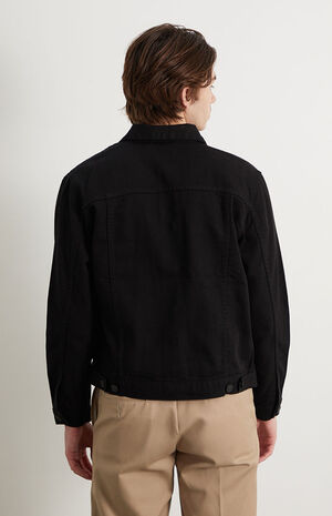 Black Classic Fit Denim Trucker Jacket image number 2