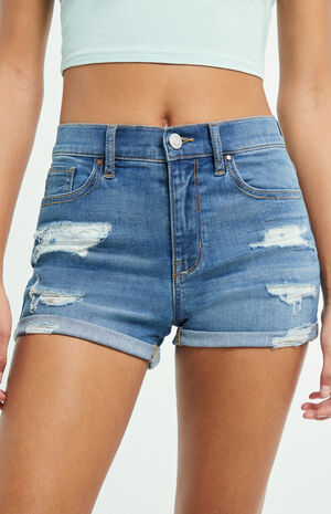 Bend Blue Denim Shortie Shorts image number 5